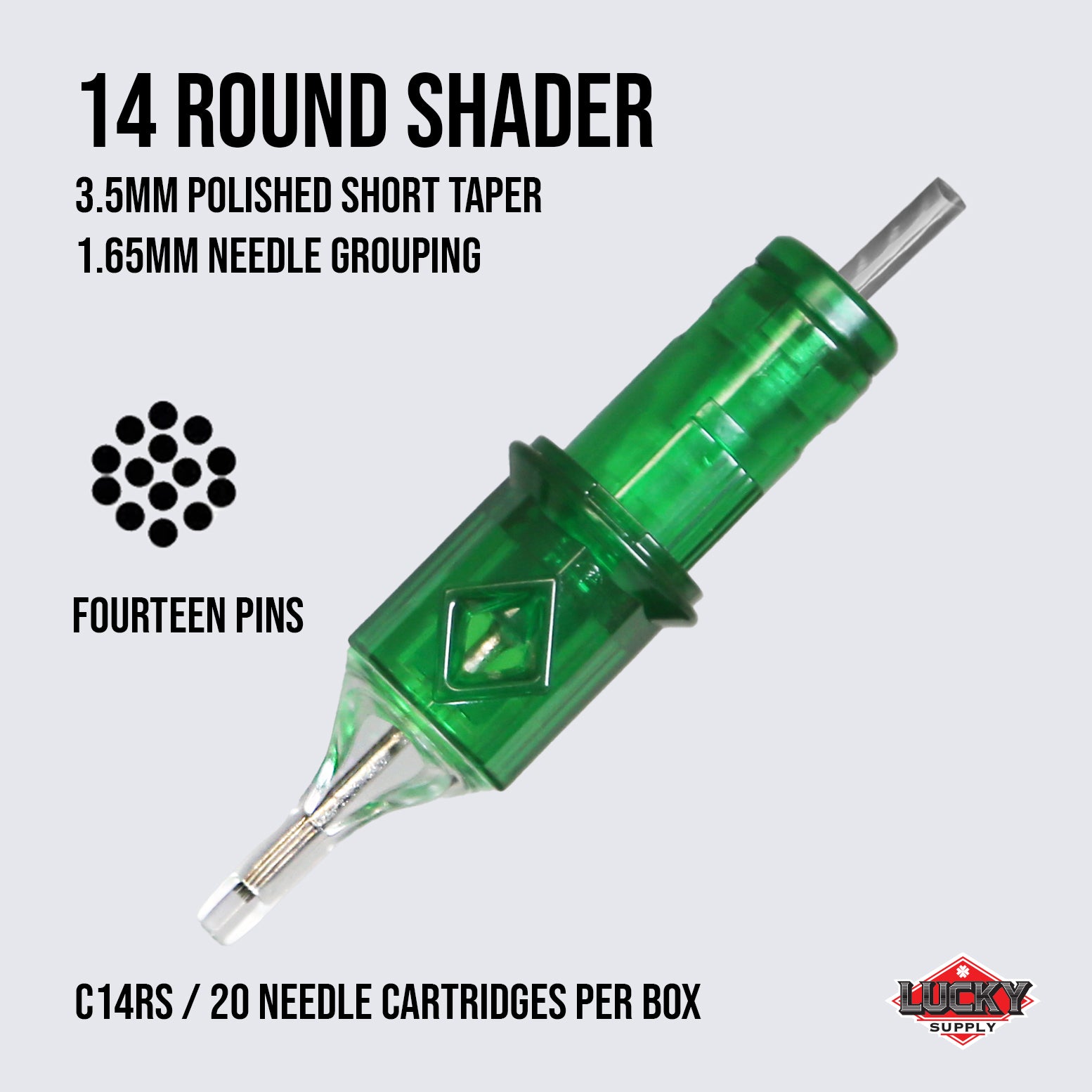 Round Shader Needle Cartridges by Lucky Supply