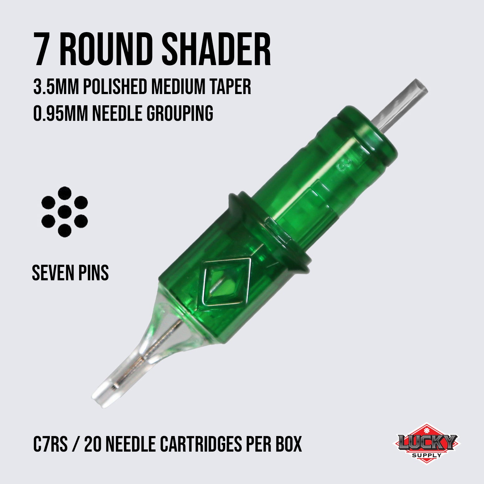 Round Shader Needle Cartridges by Lucky Supply