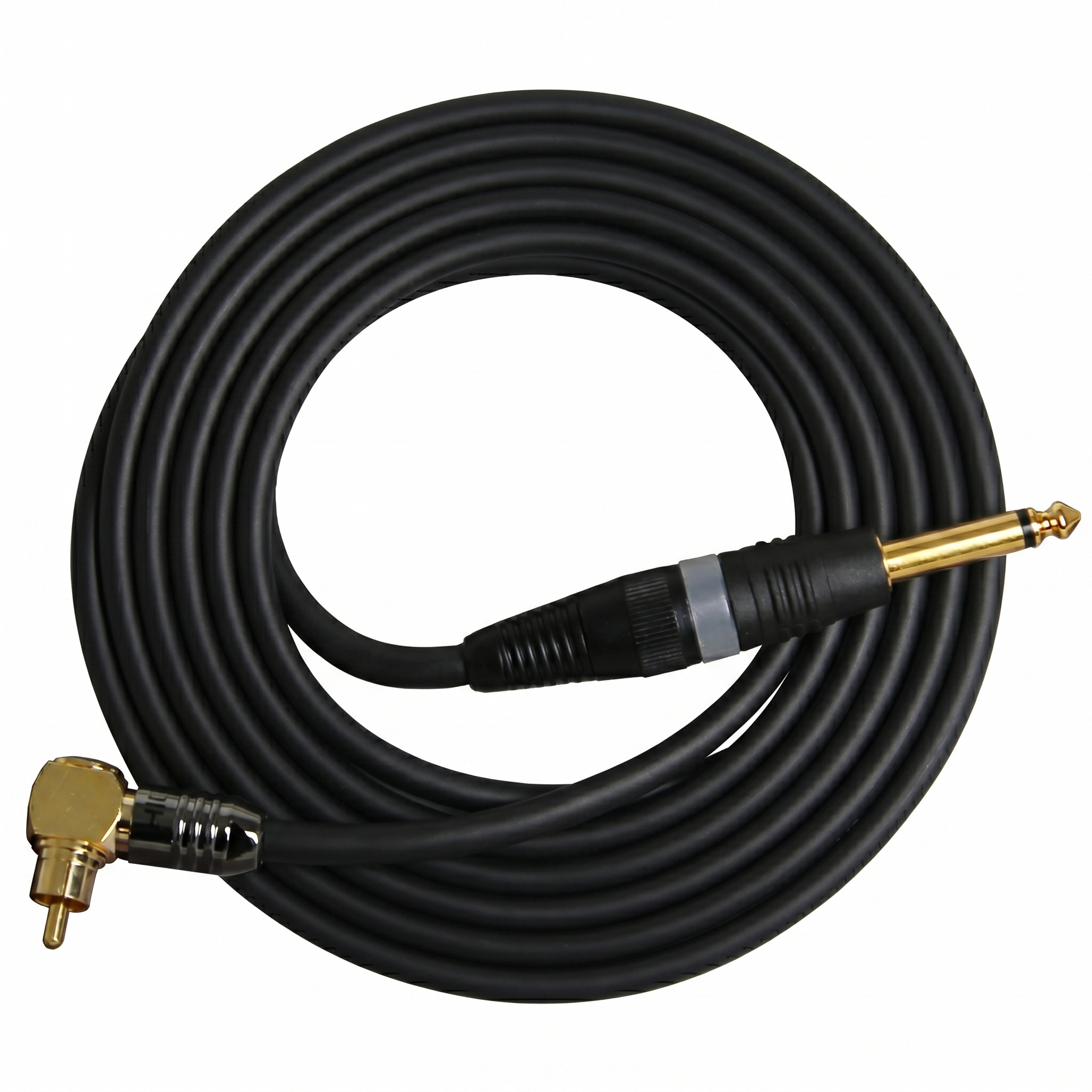 Angled Black Heavy Duty RCA Cable by Hardcraft Co.
