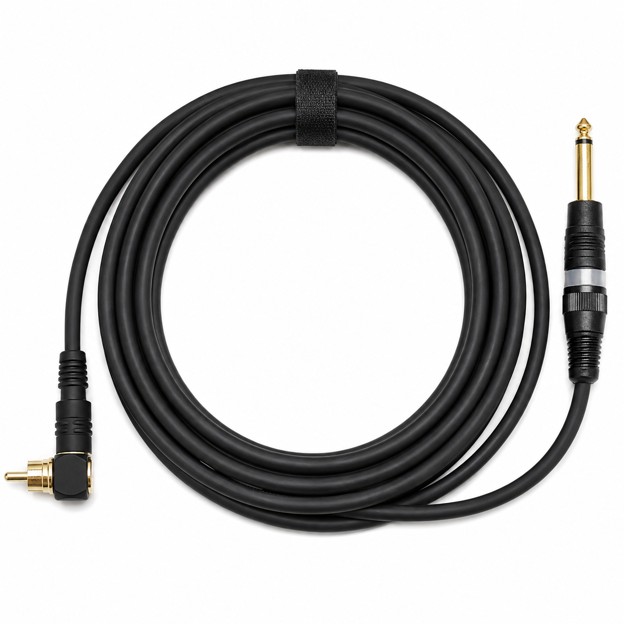 Angled Black Heavy Duty RCA Cable by Hardcraft Co.