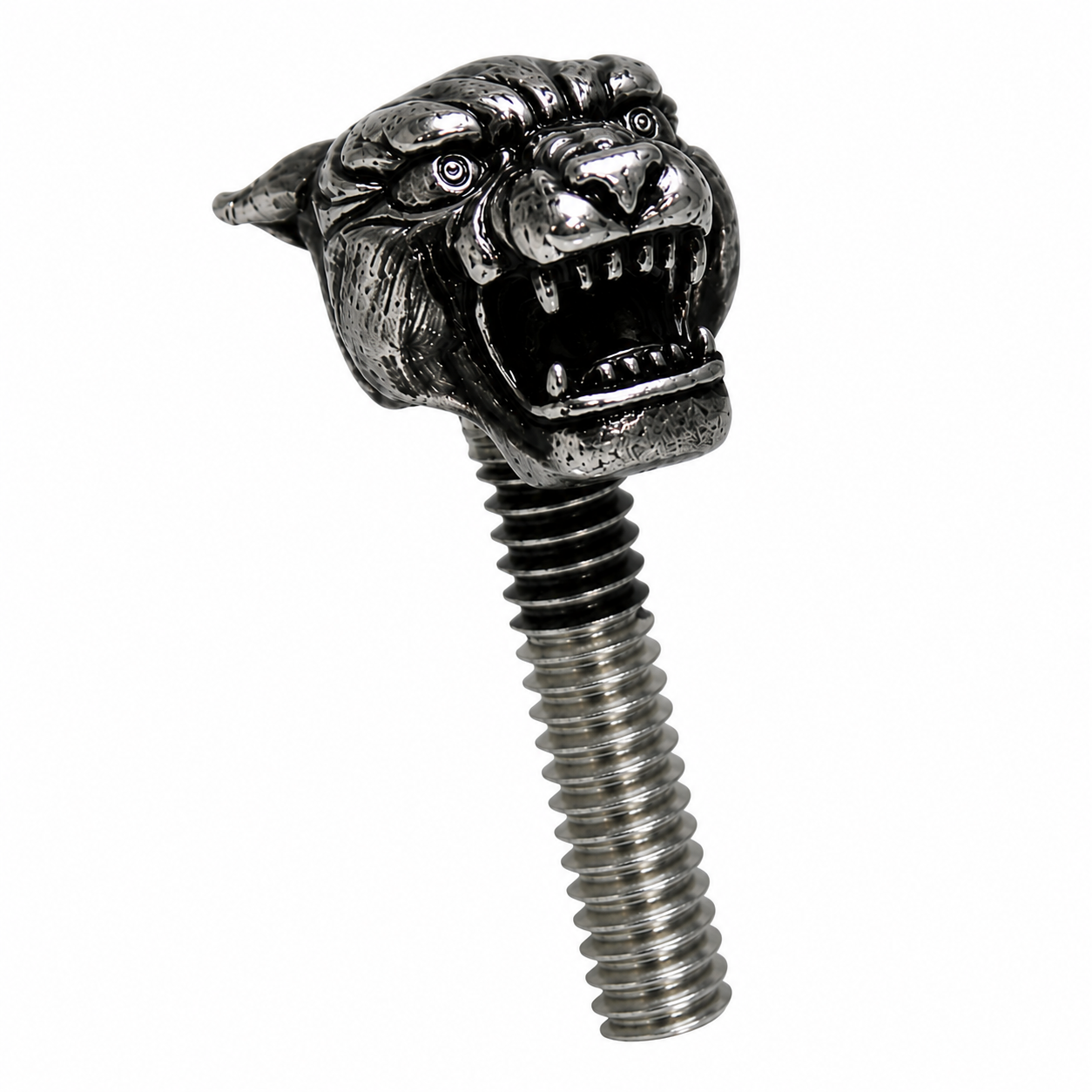 Panther Head Contact Screw in Sterling Silver
