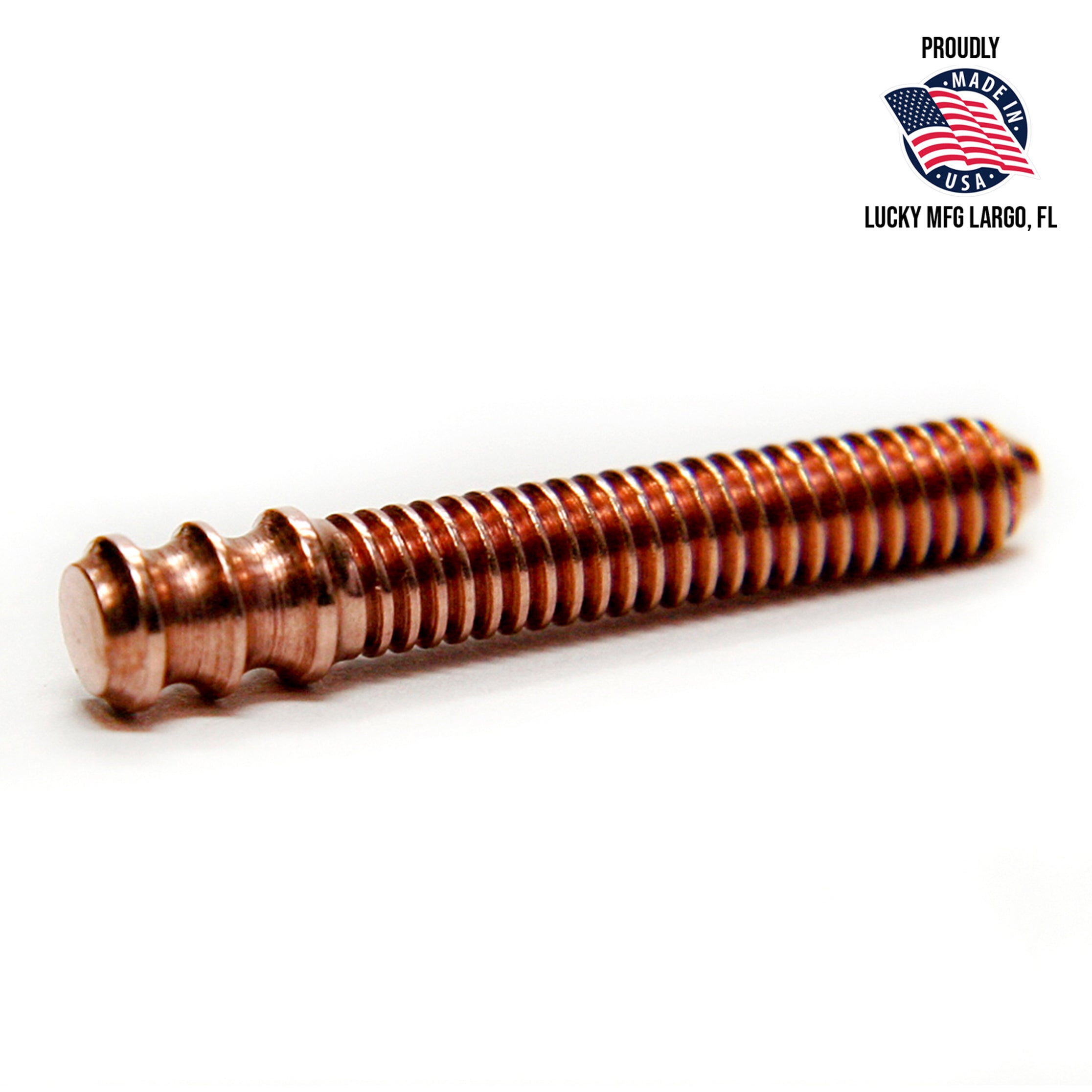 Three Bevel Copper Contact Screw - 1.100" Total Length