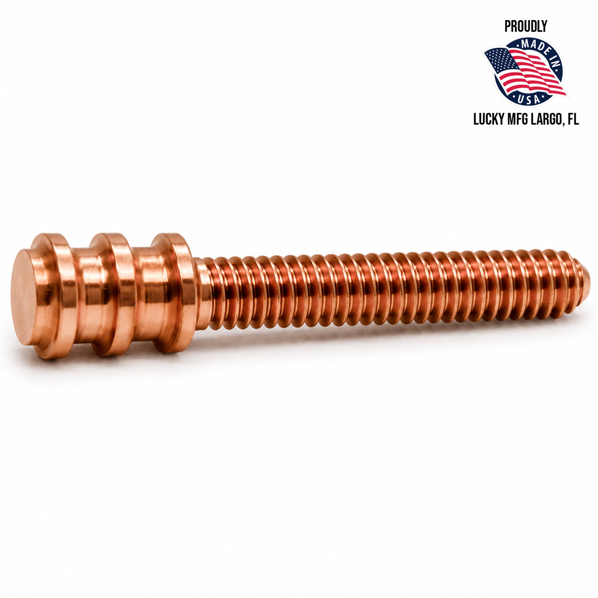Three Bevel Copper Contact Screw - 1.100" Total Length
