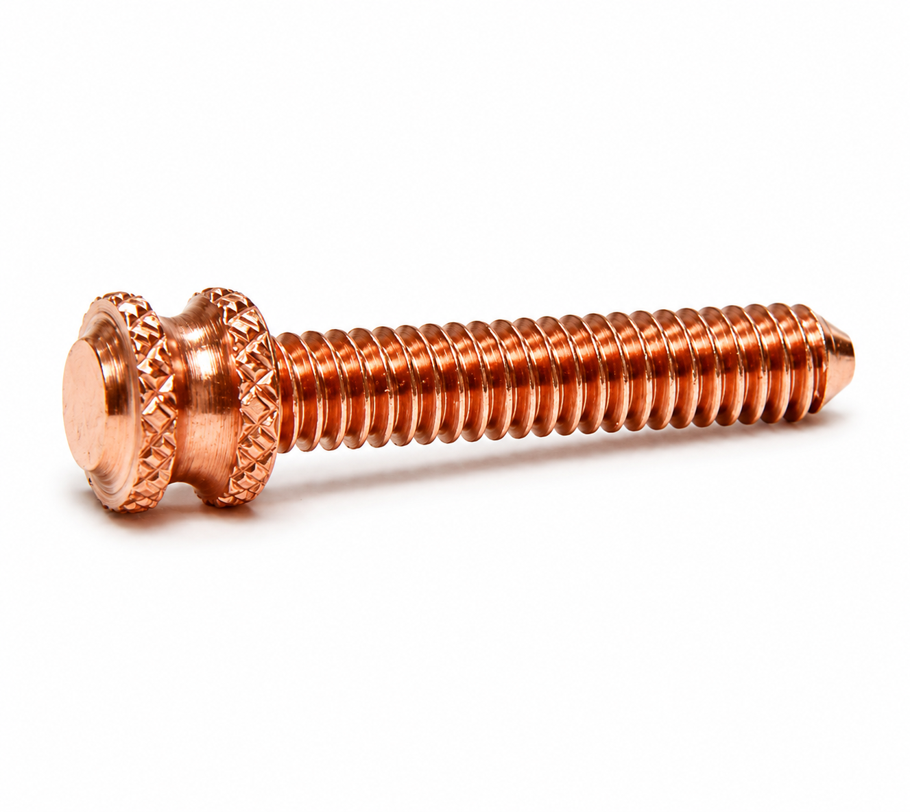 Double Knurled Short Copper Contact Screw - 1.060" Total Length