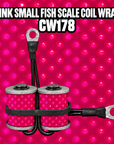 CW178 Pink Small Fish Scale Coil Wrap