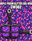 CW362 Purple Prism Glitter Coil Wrap