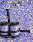 CW948C Purple and Pink Crushed Pearls Coil Wrap