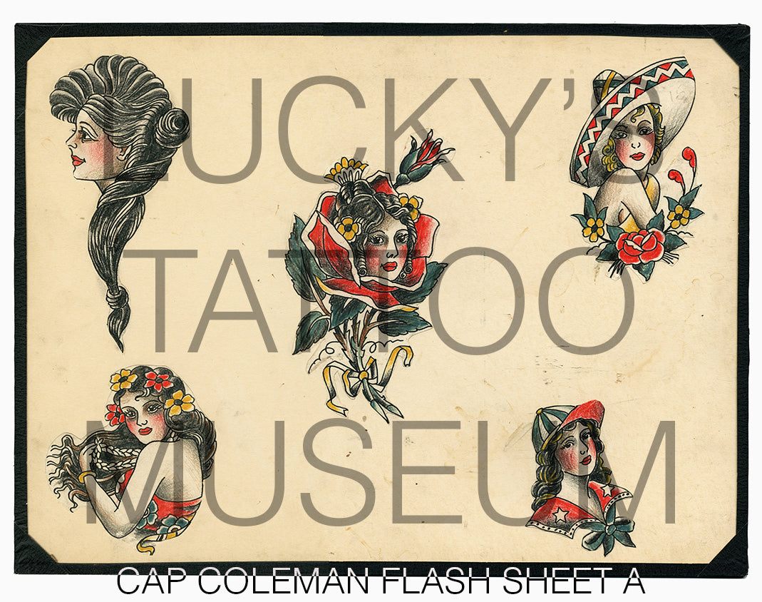 Cap coleman tattoo flash - Bronctattooaus.com