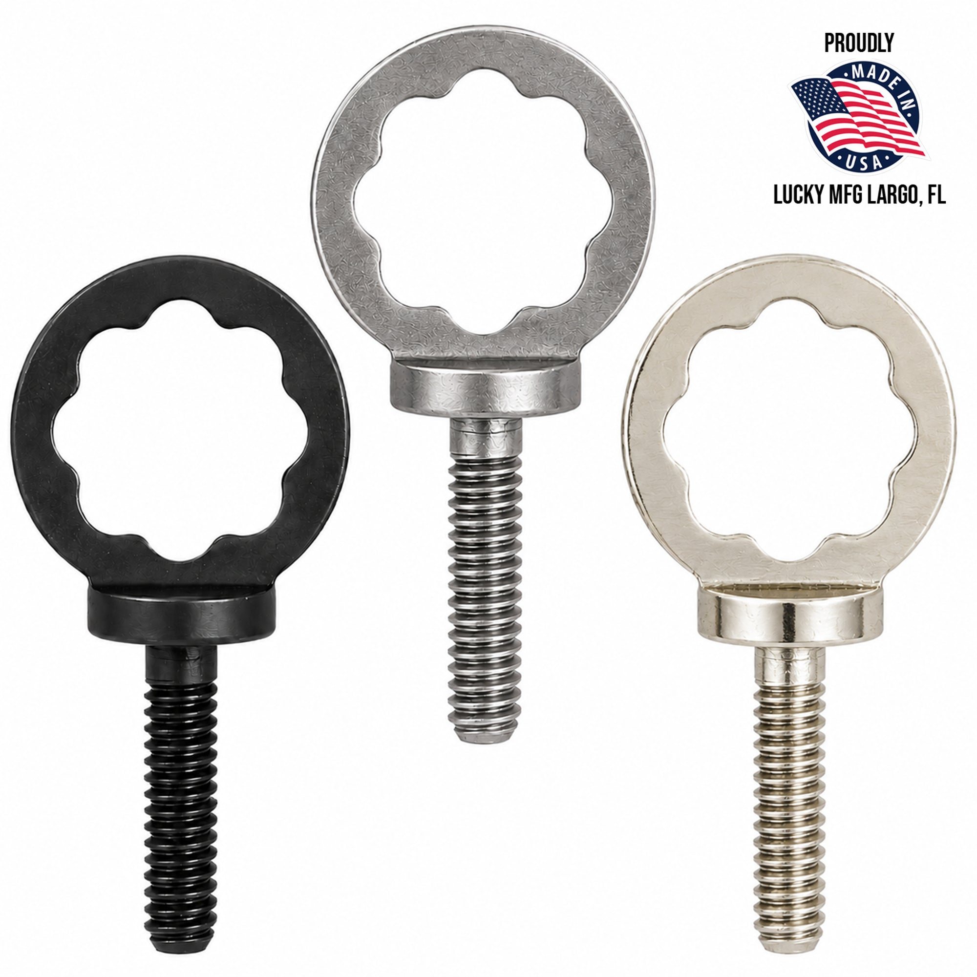 Blackened Circle Flower Tube Vice Screw