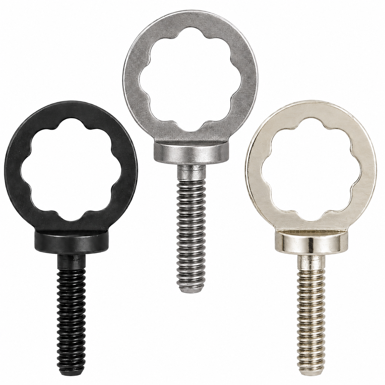 Blackened Circle Flower Tube Vice Screw