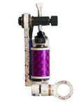Coleman shader tattoo machine showing frame and tube-vise alignment