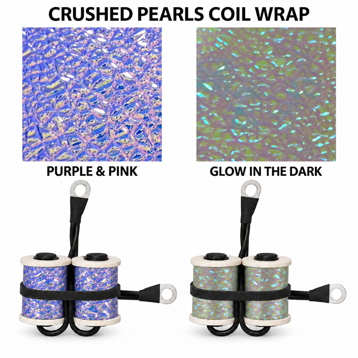 CW948C Purple and Pink Crushed Pearls Coil Wrap