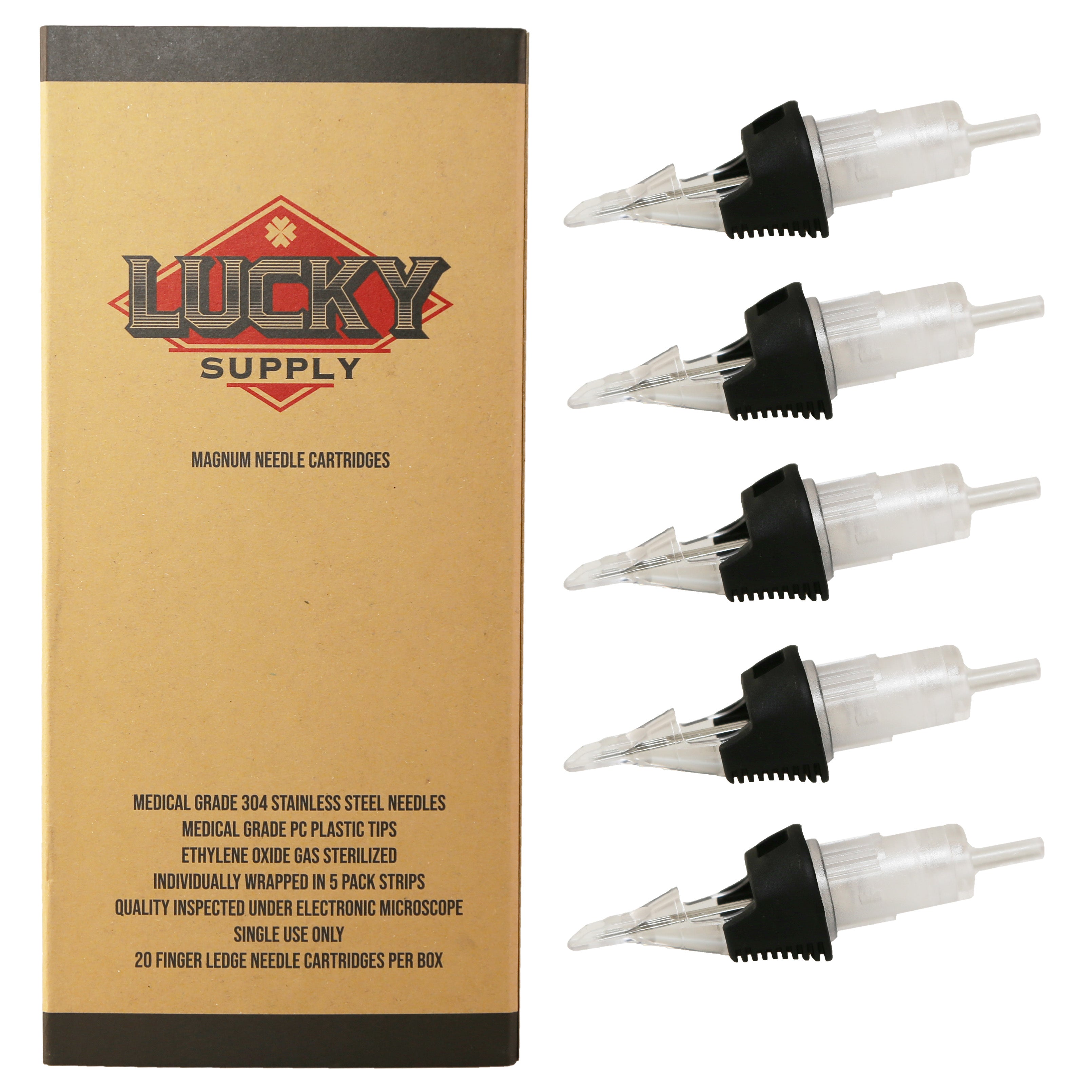Lucky Supply V2 Needle Cartridges - Bugpin Curved Magnums (Long Taper)