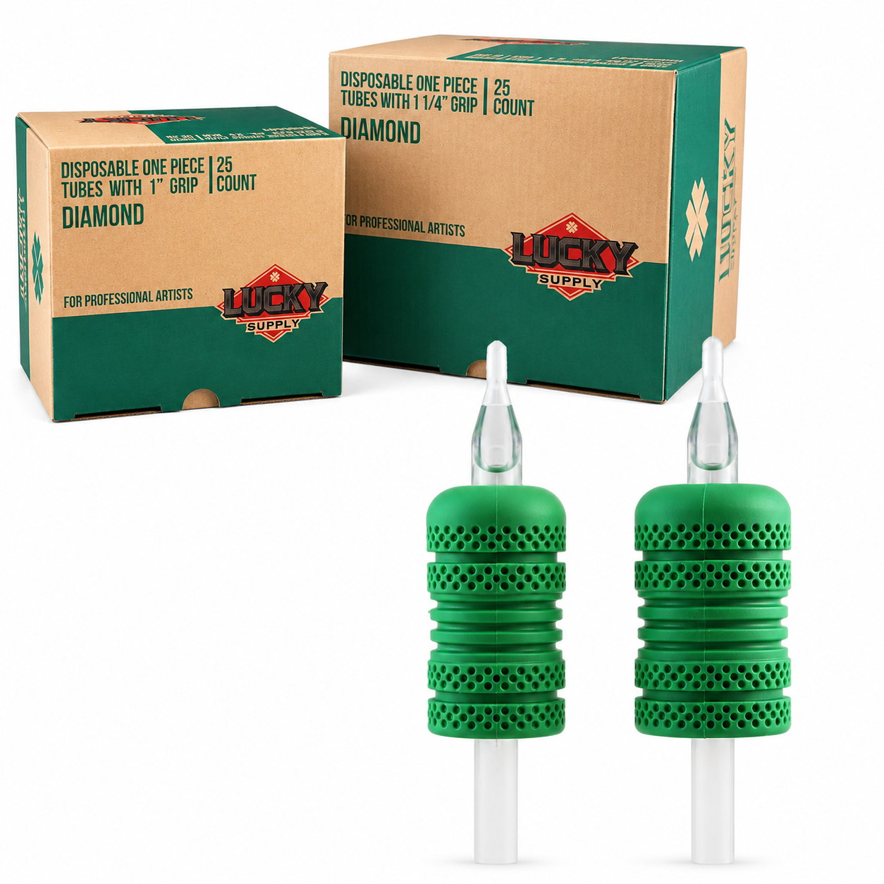 3 Diamond Disposable Tube with 1 1/4" Grip