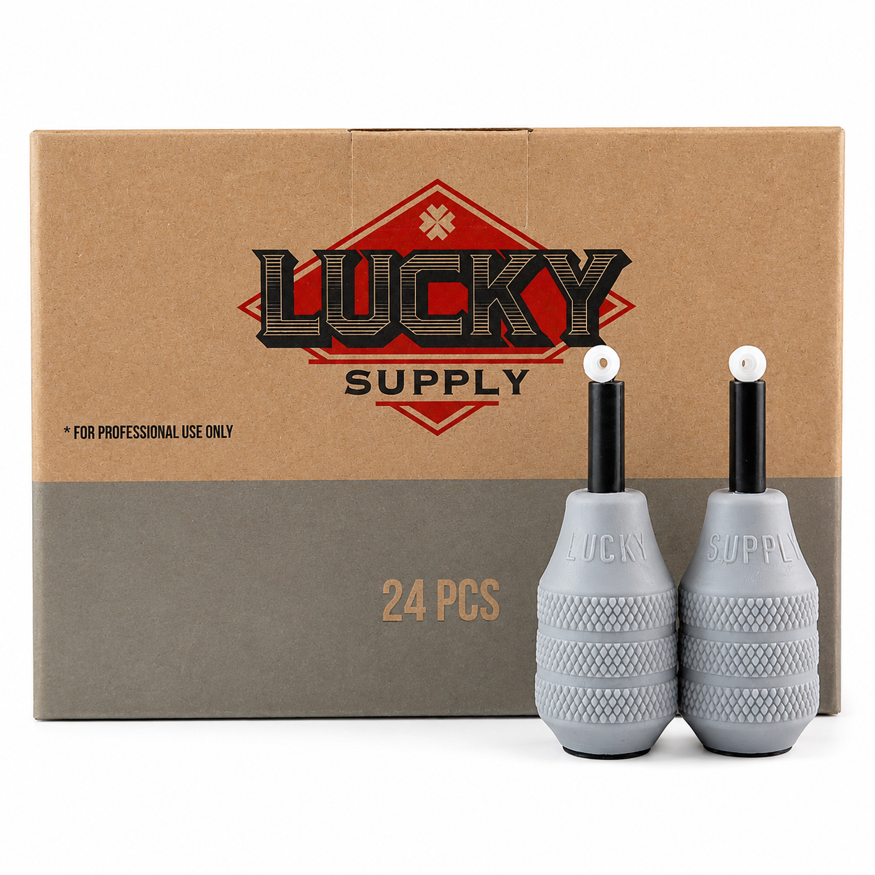 Lucky Supply Disposable Cartridge Grips – 1 1/4" Grip (24/Box)