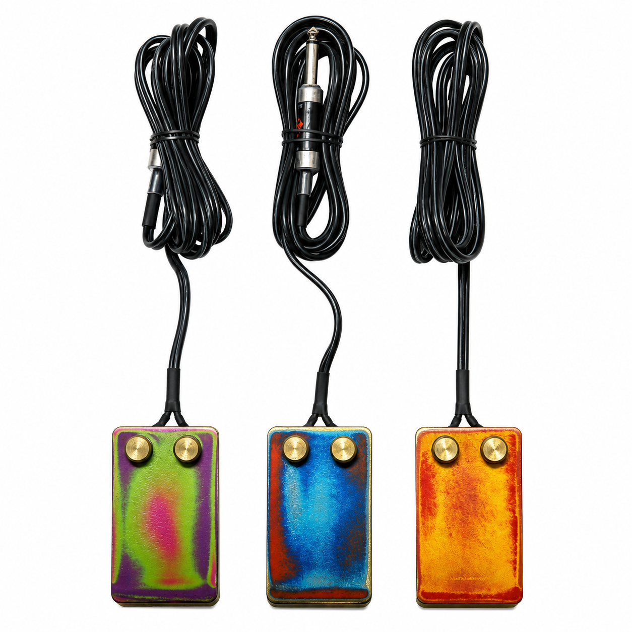 Lucky MFG Fire distressed tattoo foot switch with 6 foot cord