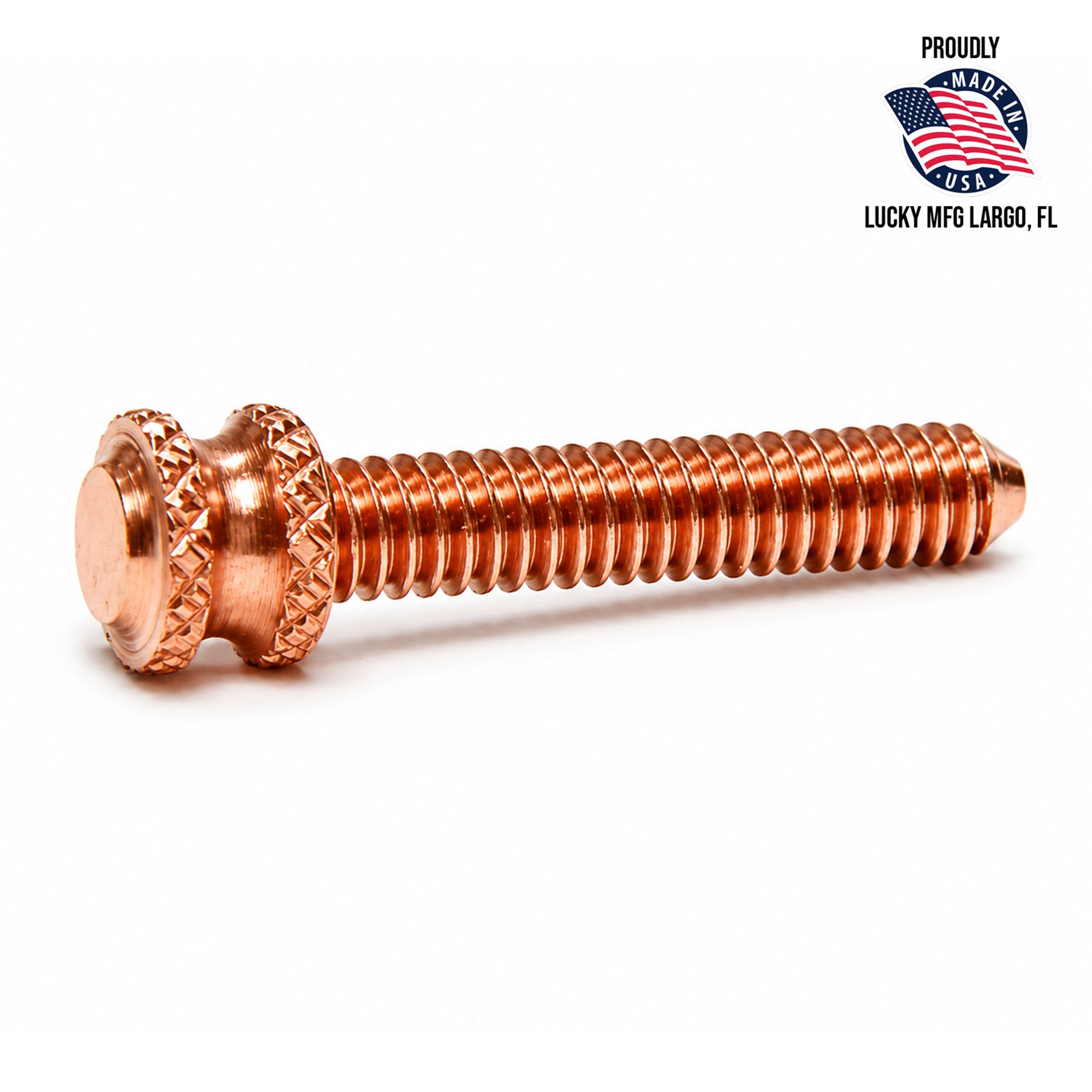 Double Knurled Short Copper Contact Screw - 1.060" Total Length