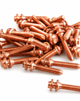 Pile of Dual Beveled Copper Contact Screws