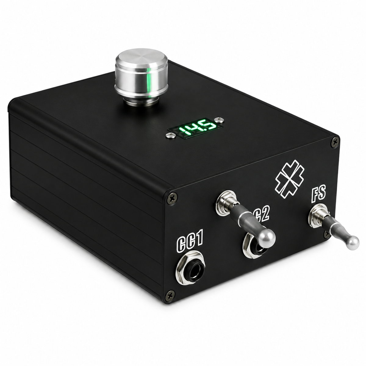 Built-in mechanical footswitch on Lucky Compact Dual Tattoo Power Supply for foot pedal-free operation