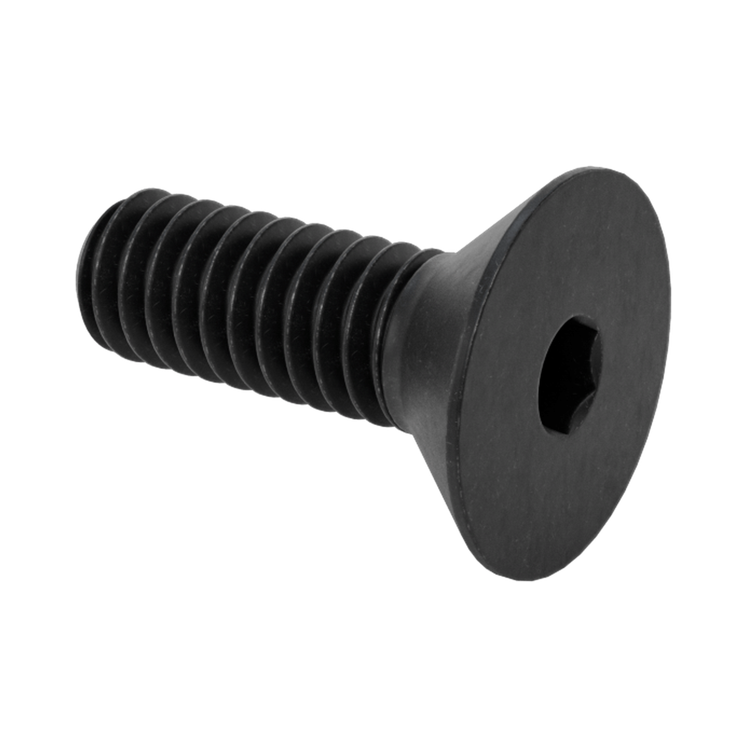 Black Oxide 18-8 Stainless Steel Hex Drive Flat Head 8-32 - 1/2"