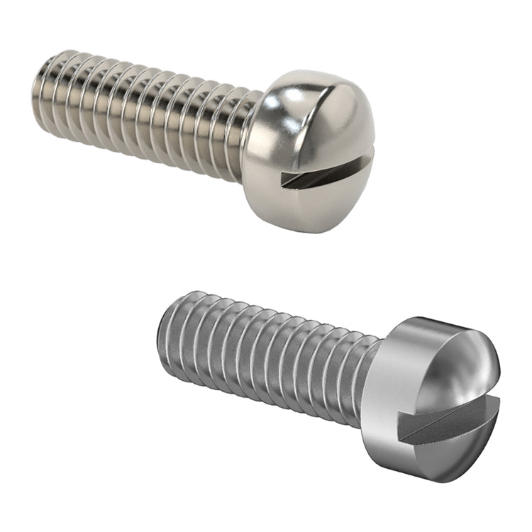 18-8 Stainless Steel Fillister Head Slotted 8-32 - 1/4"
