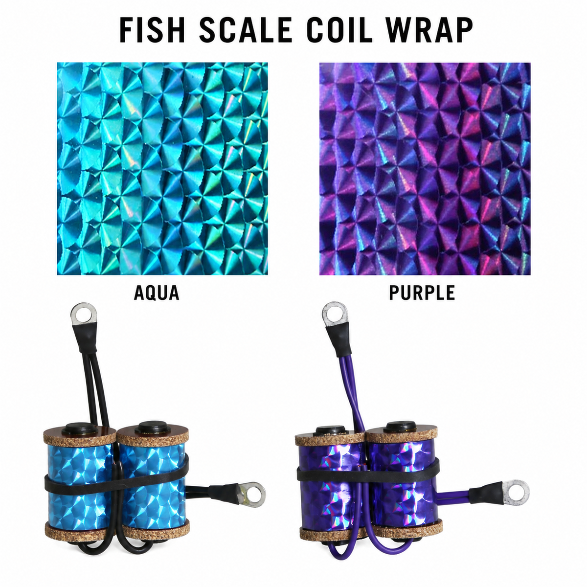 CW28 Aqua Fish Scales Coil Wrap