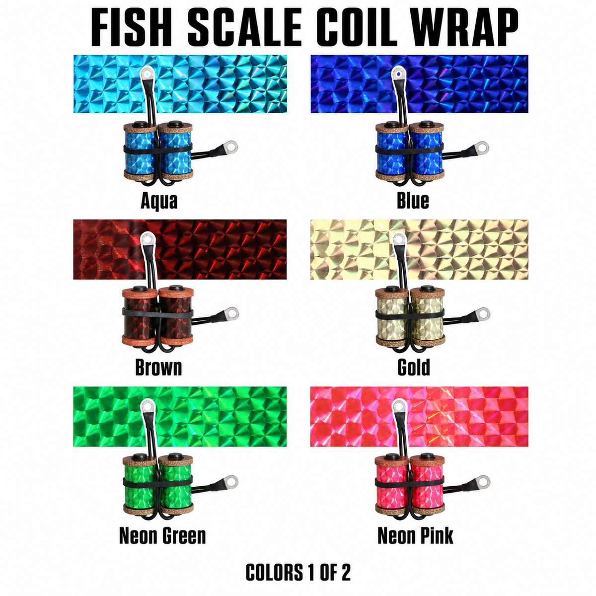 CW28 Aqua Fish Scales Coil Wrap