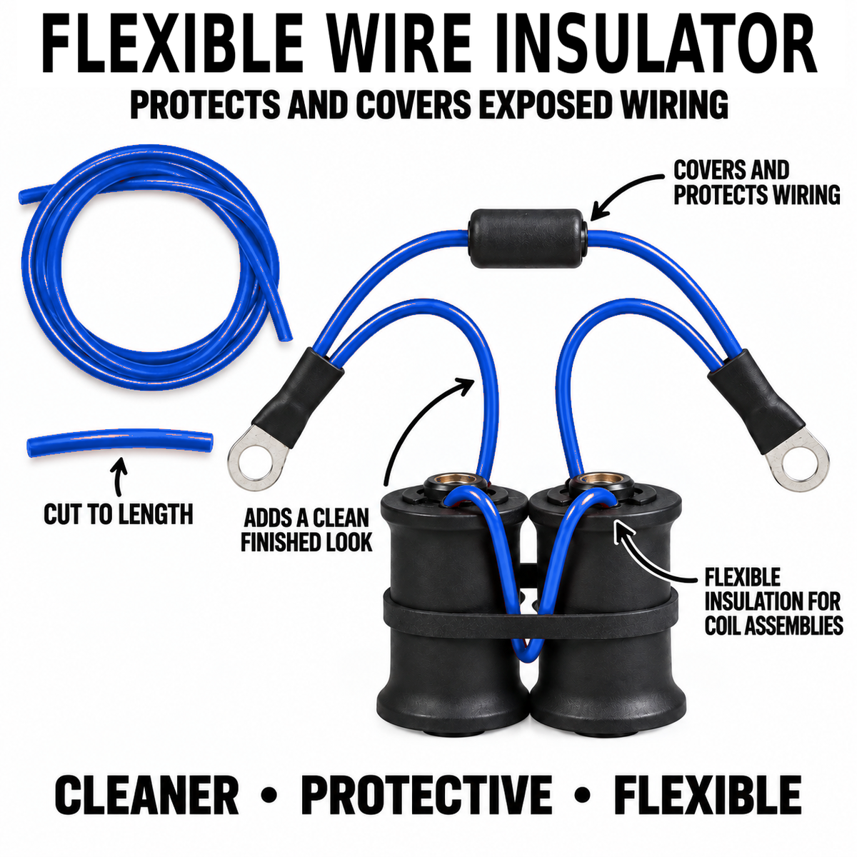 Hot pink flexible wire insulator sleeving