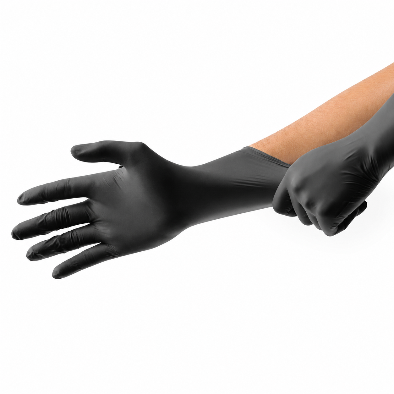 Lucky Supply Brand Gloves 100 Count Black Powder Free Latex Examination Gloves