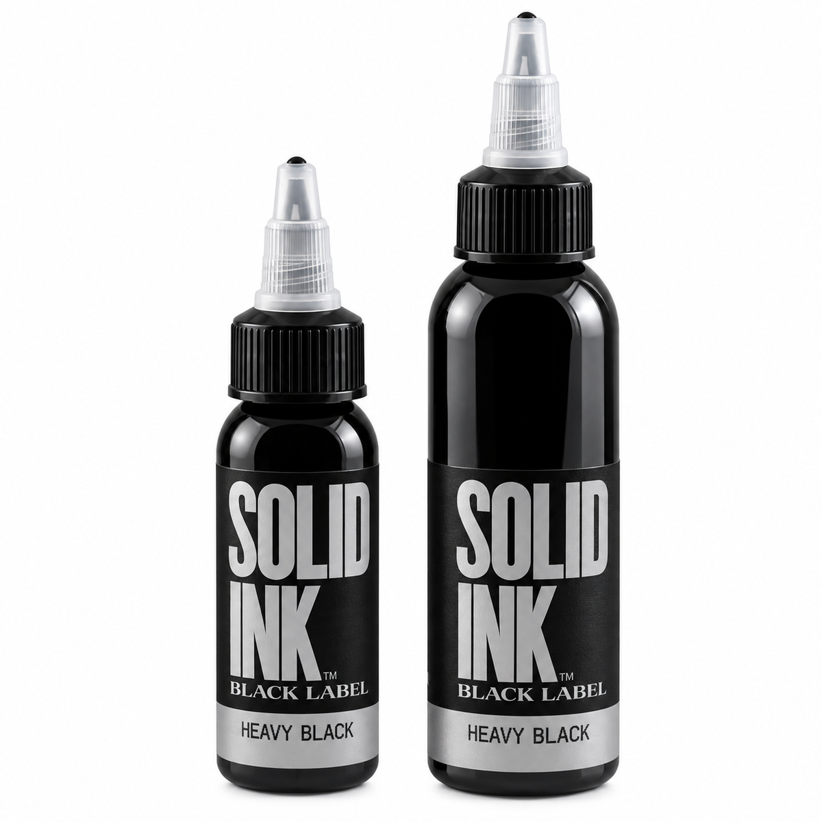 1 oz Bottle of Solid Ink Black Label Heavy Black ultra-concentrated tattoo pigment
