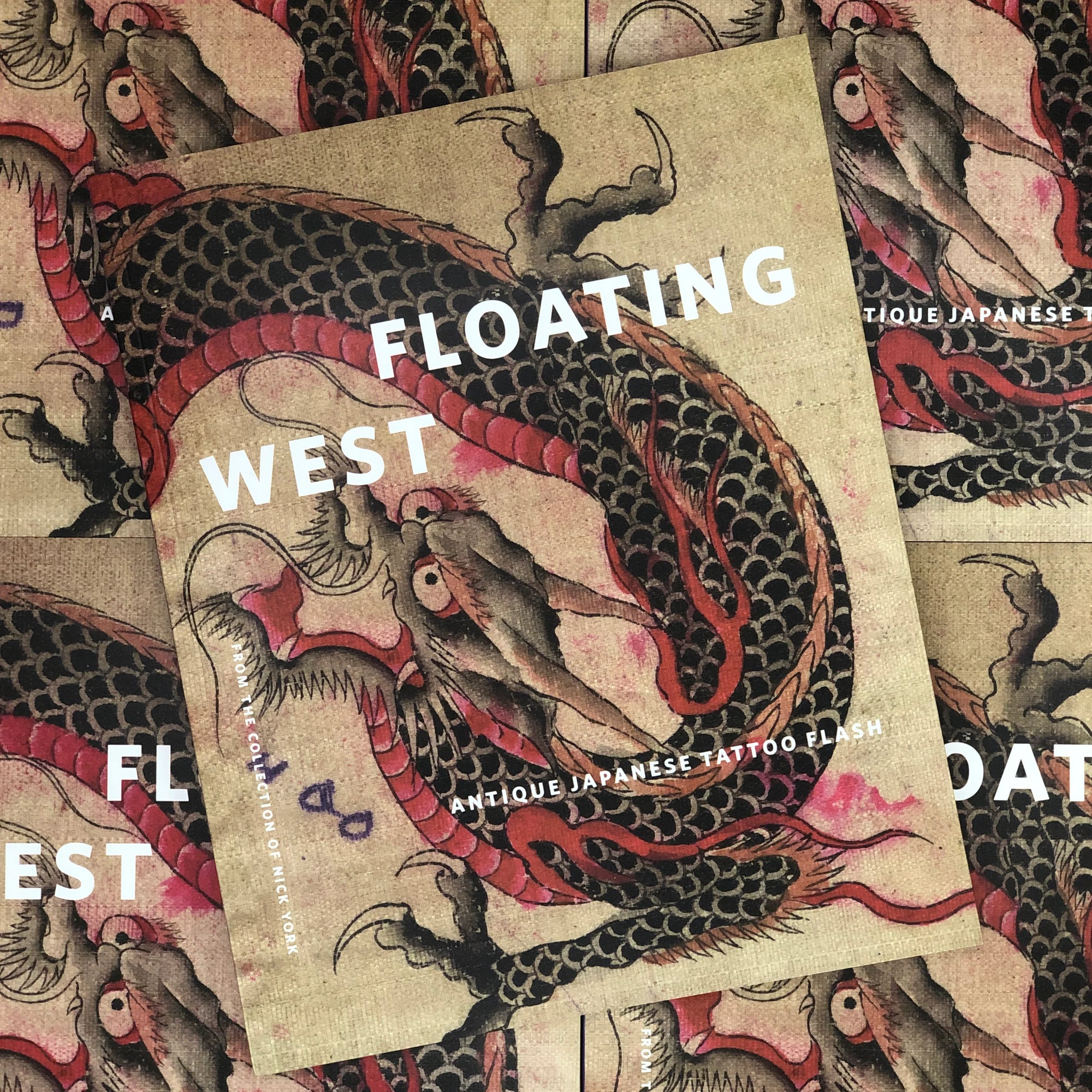 Floating West - Antique Japanese Tattoo Flash from the Collection of Nick York