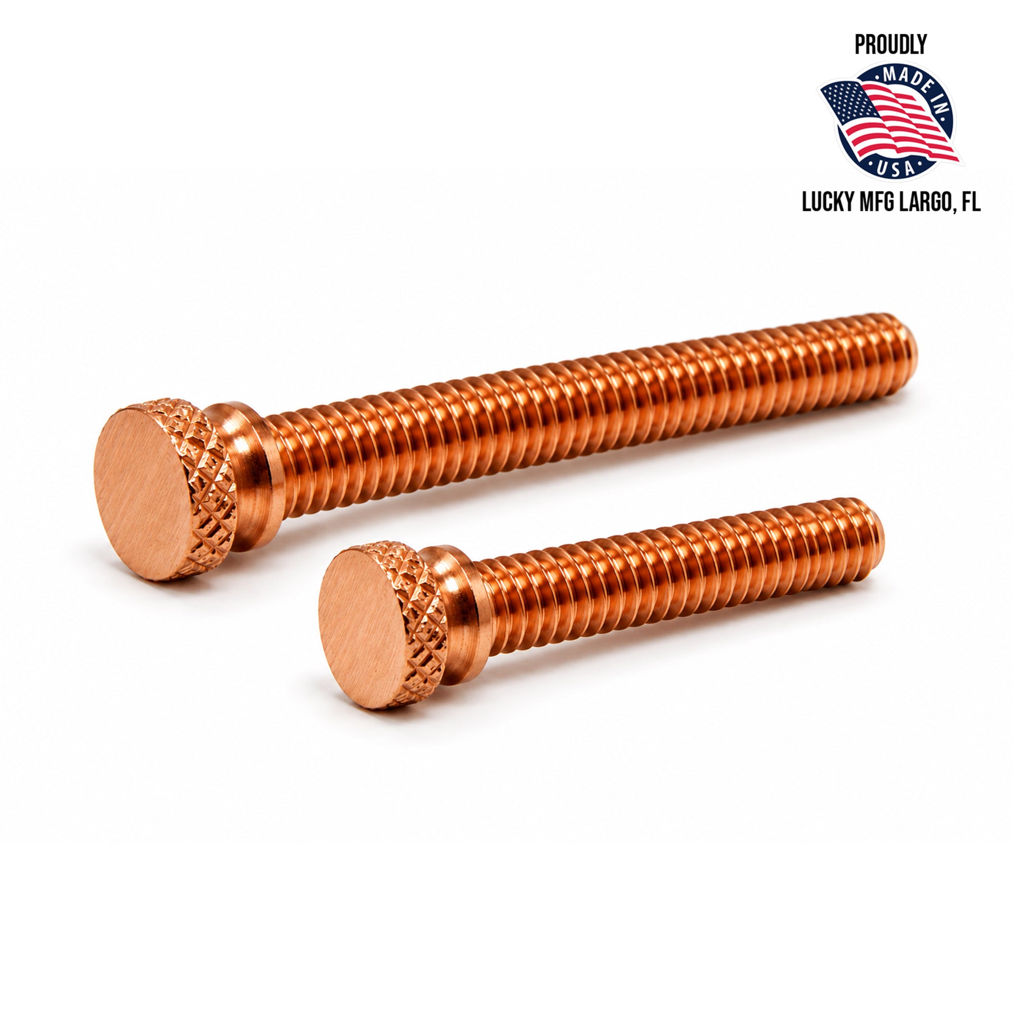Long Knurled Copper Contact Screw