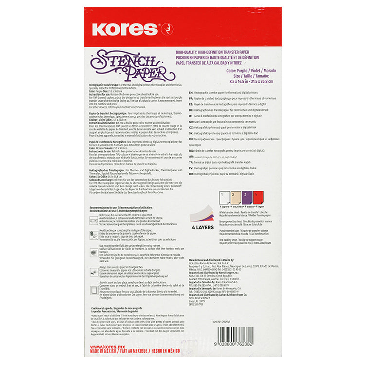 Kores 8.5x11 Stencil Transfer Paper