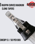 13 Bugpin Curved Magnum (Long Taper) Needle Cartridge