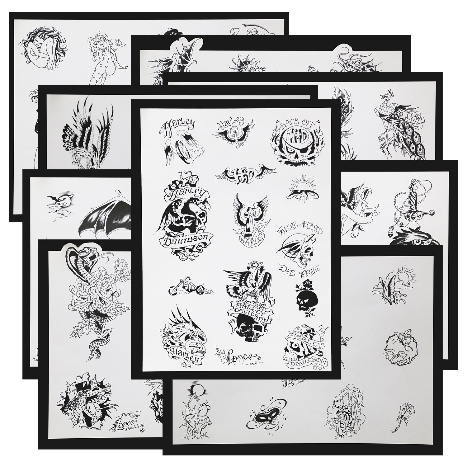 Original Lance McLain Flash Sheets (Set of 9)