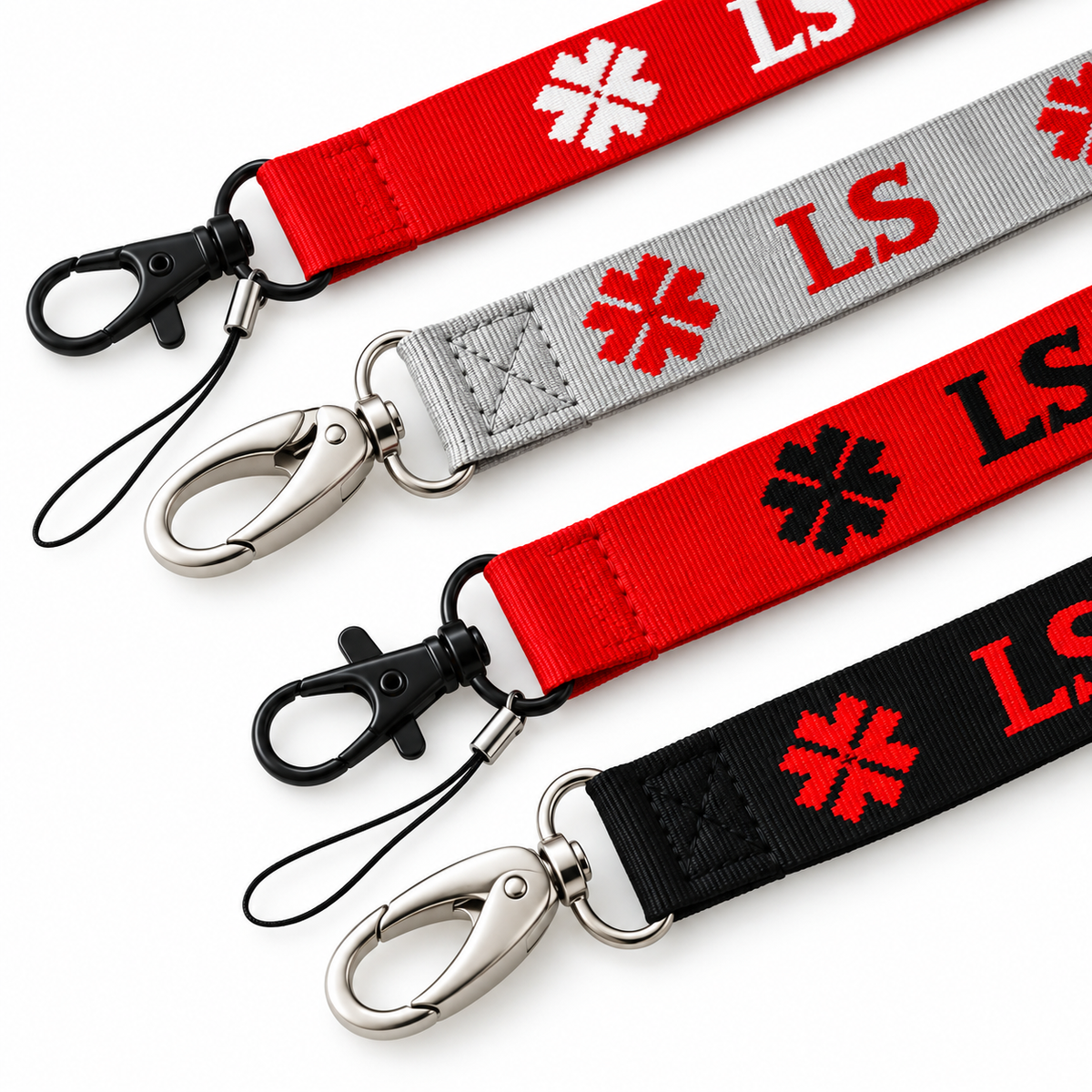Lightweight Red &amp; Black Lucky Supply Lanyard