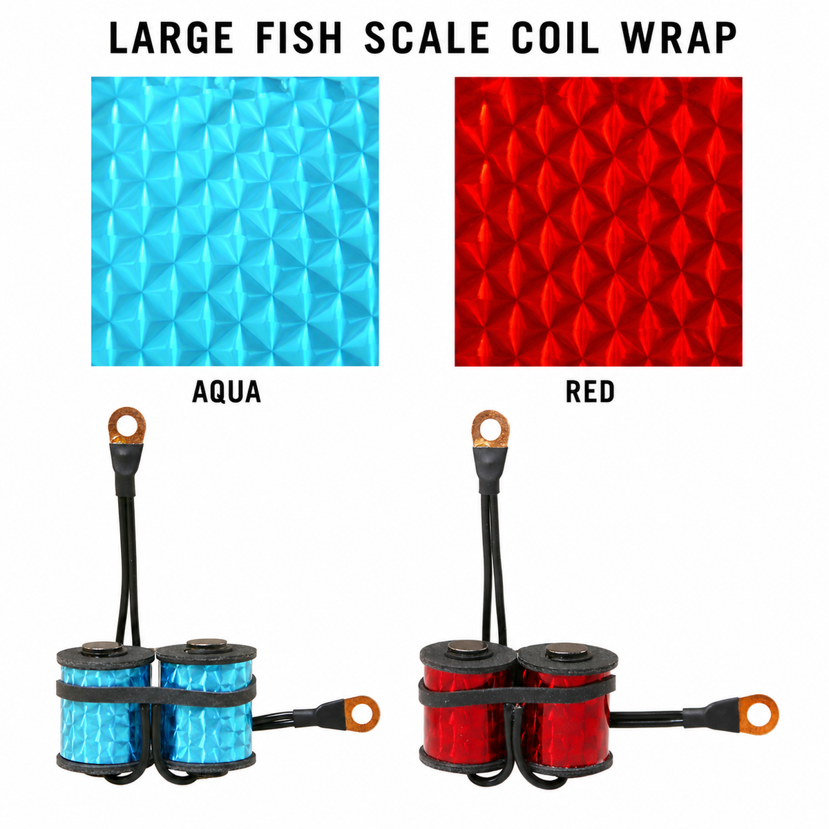 CW148 Aqua Large Fish Scale Coil Wrap