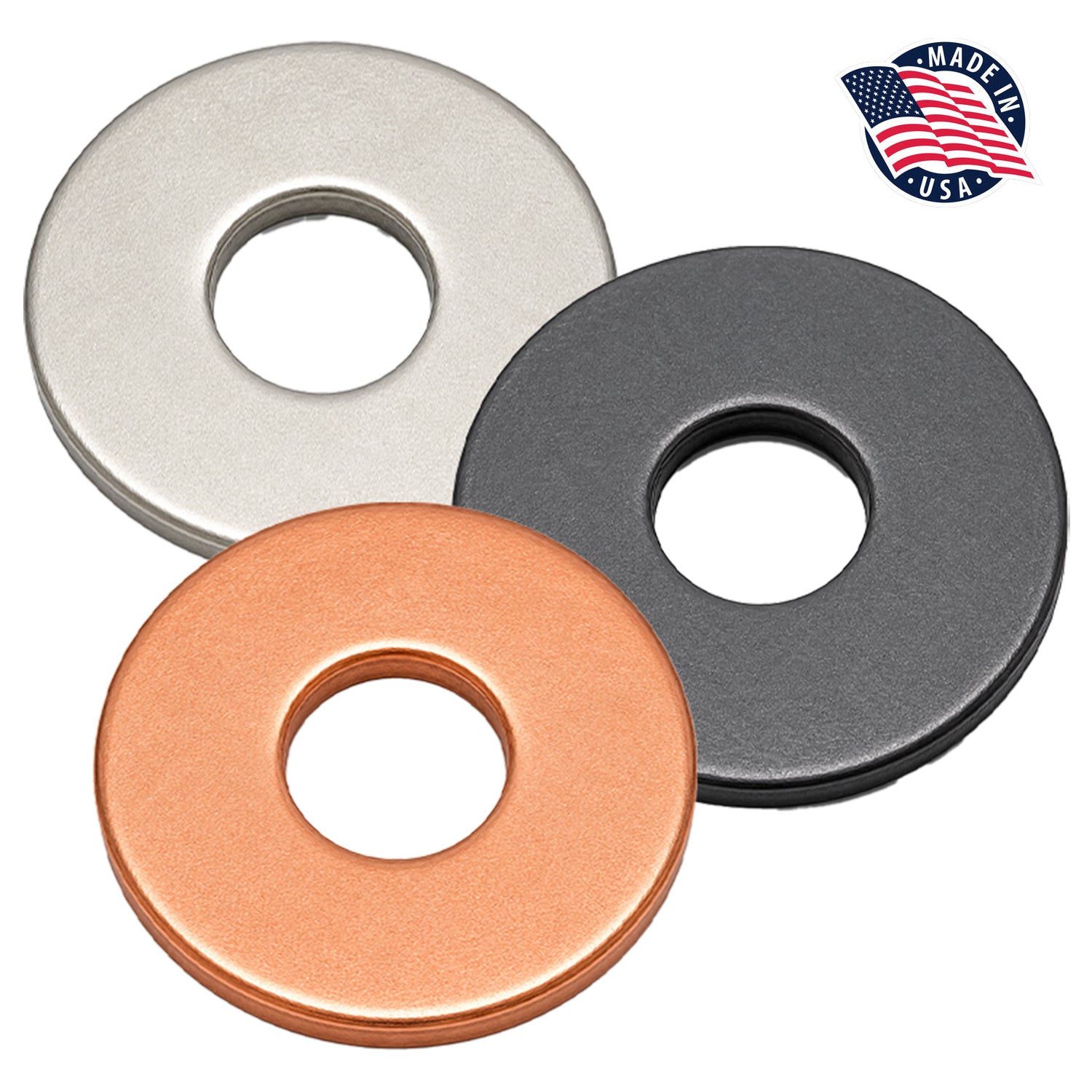Blackened Large Metal Washer