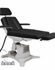 Lemi Tesera Power Procedure Chair with integrated arm rests, Black medical-grade upholstery, and four electric adjustments.