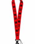 Lightweight Red & Black Lucky Supply Lanyard