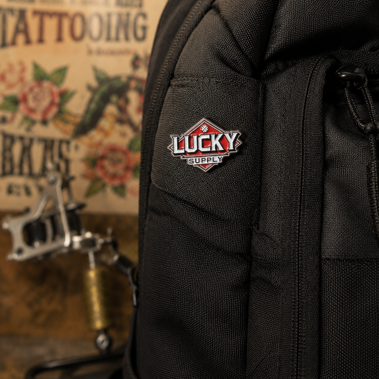 Lucky Supply Logo Enamel Pin