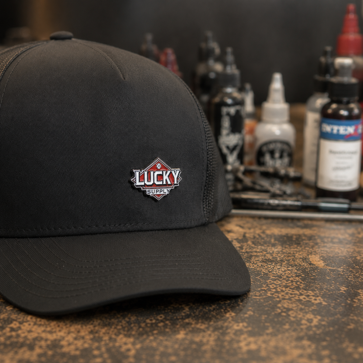 Lucky Supply Logo Enamel Pin