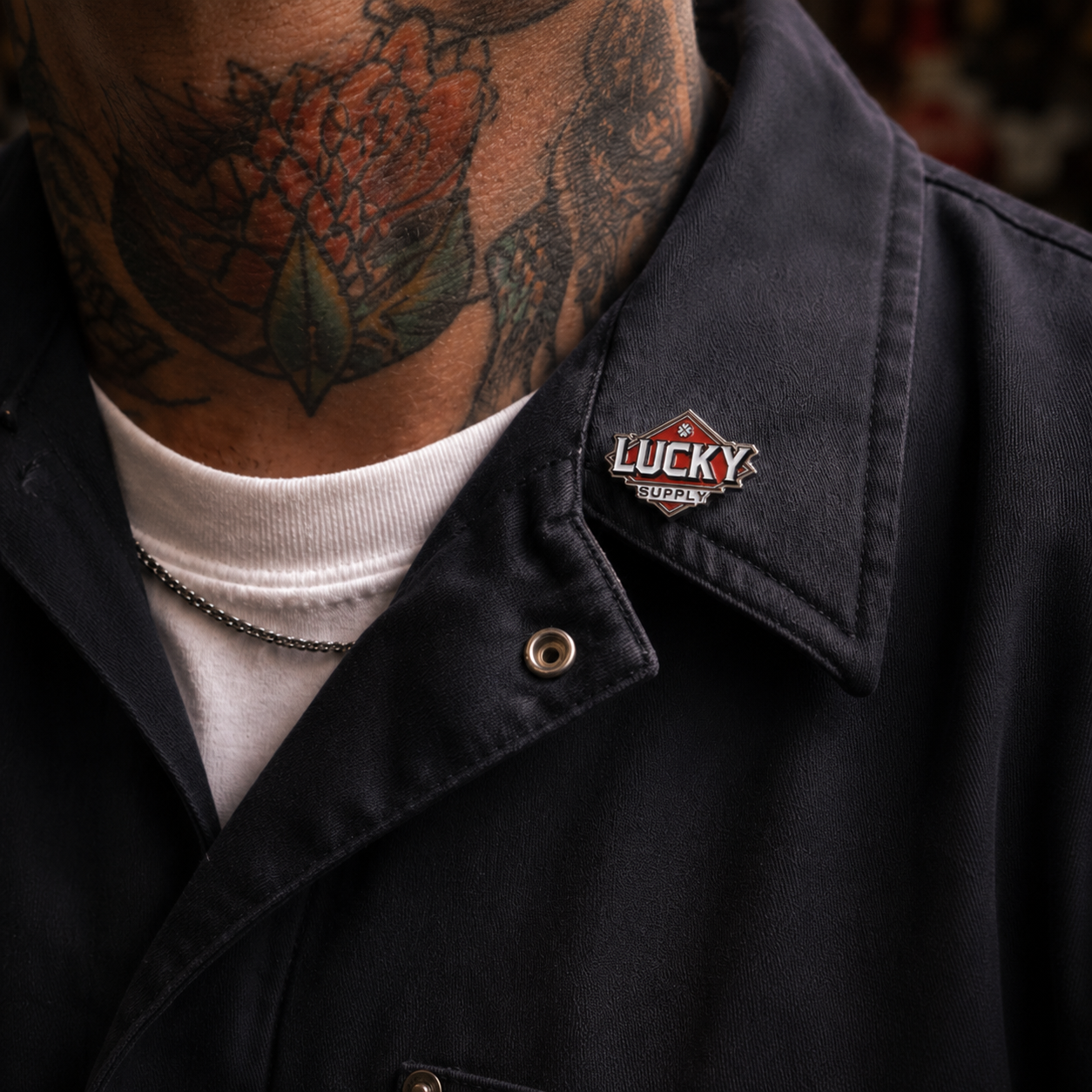 Lucky Supply Logo Enamel Pin