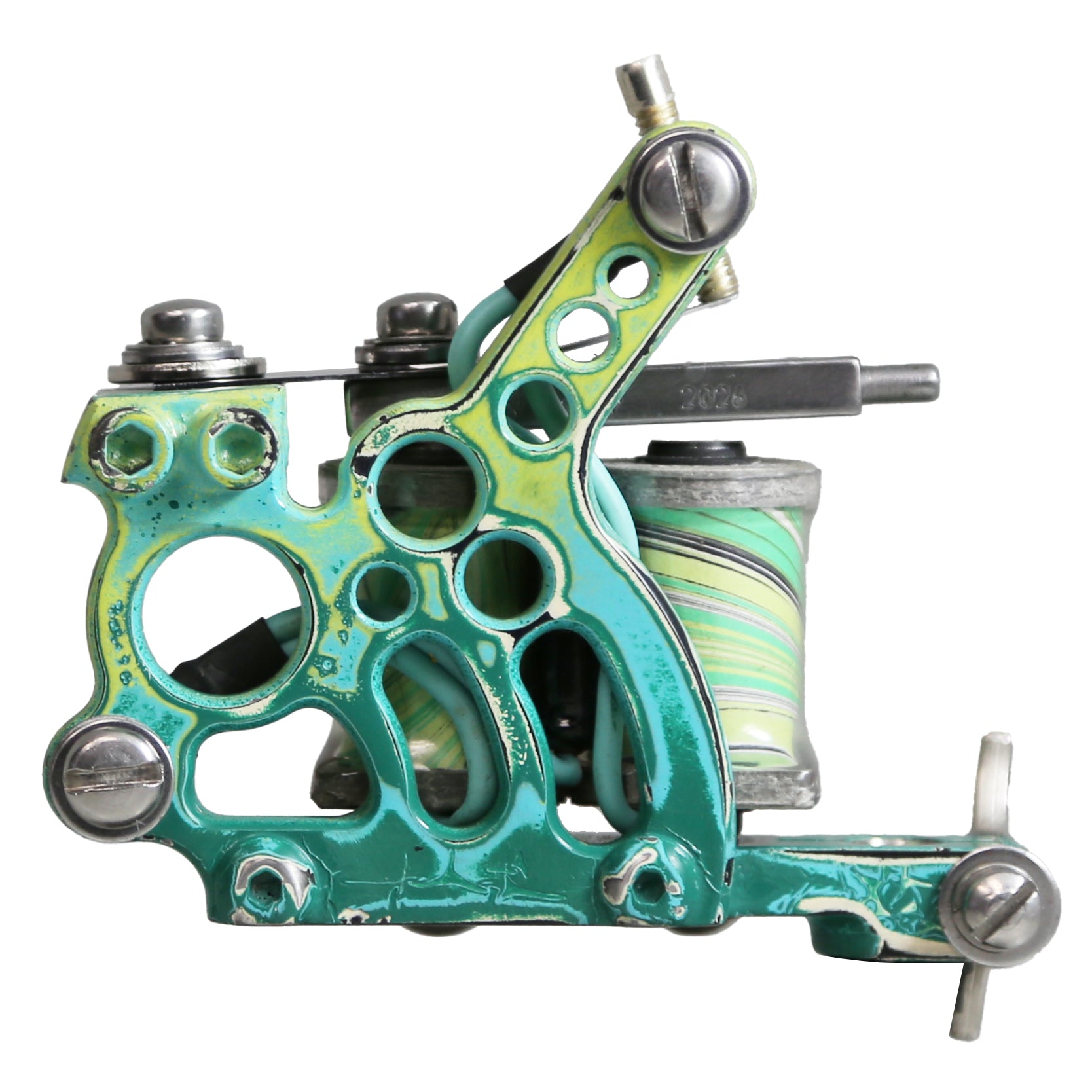 Erba Green everyday liner tattoo machine side view
