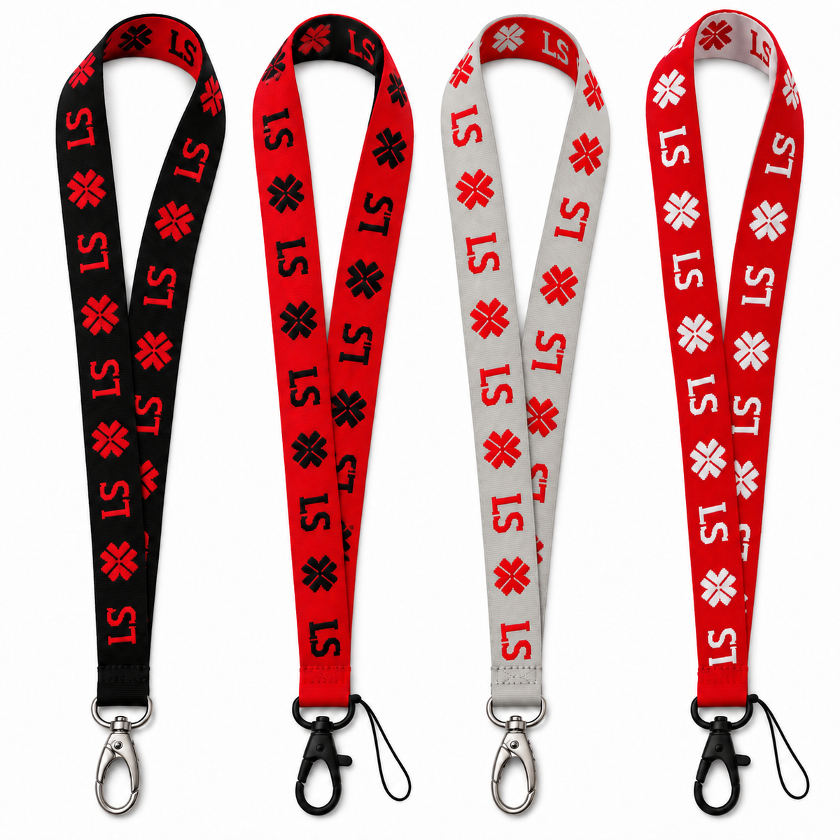 Lightweight Red &amp; Black Lucky Supply Lanyard