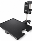 Portable tattoo workstation tray with built-in rinse cup holder and adjustable mounting system
