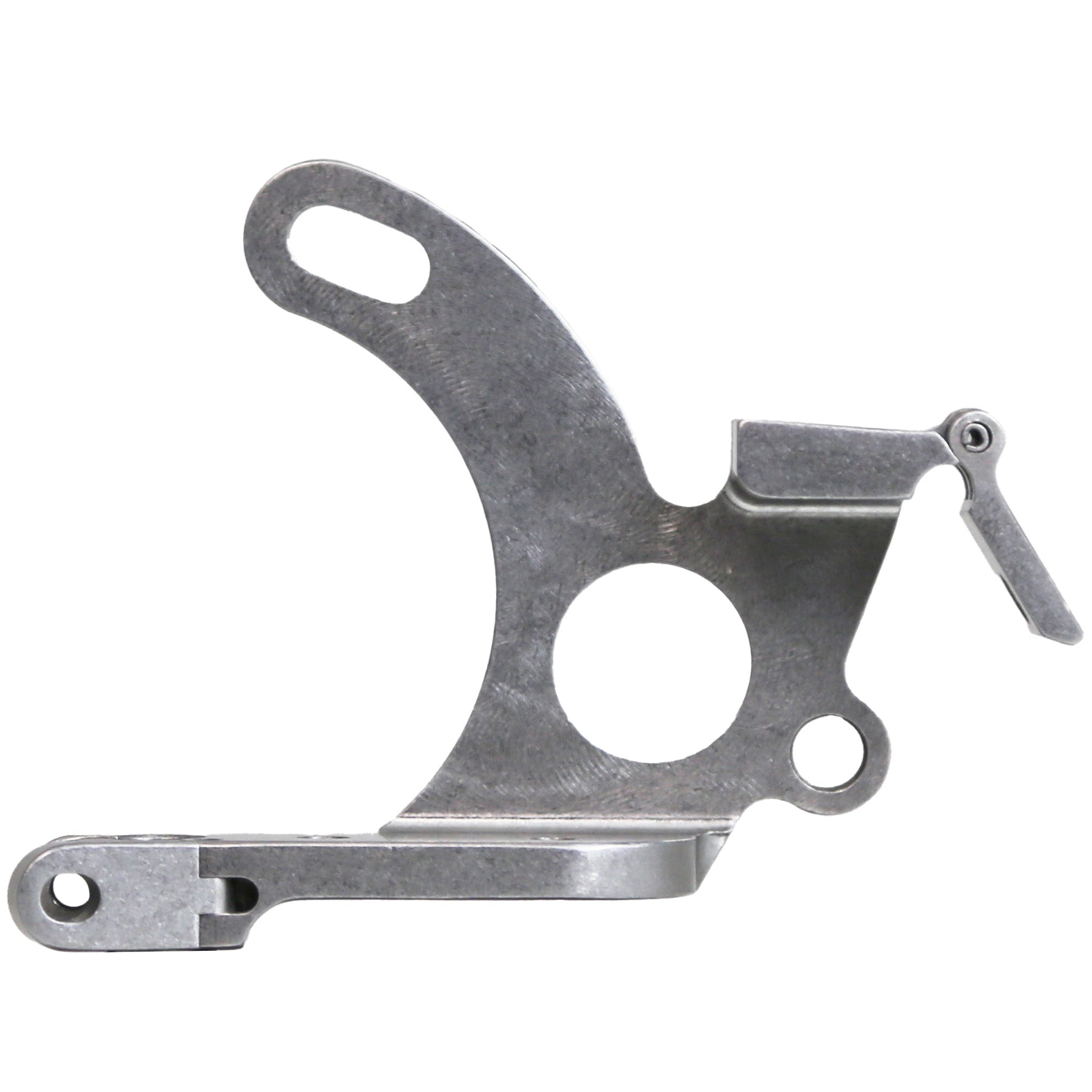 Lucky Supply Universal tattoo machine frame with hinged spring shelf and hinged tube vise for liner and shader coil machine builds.