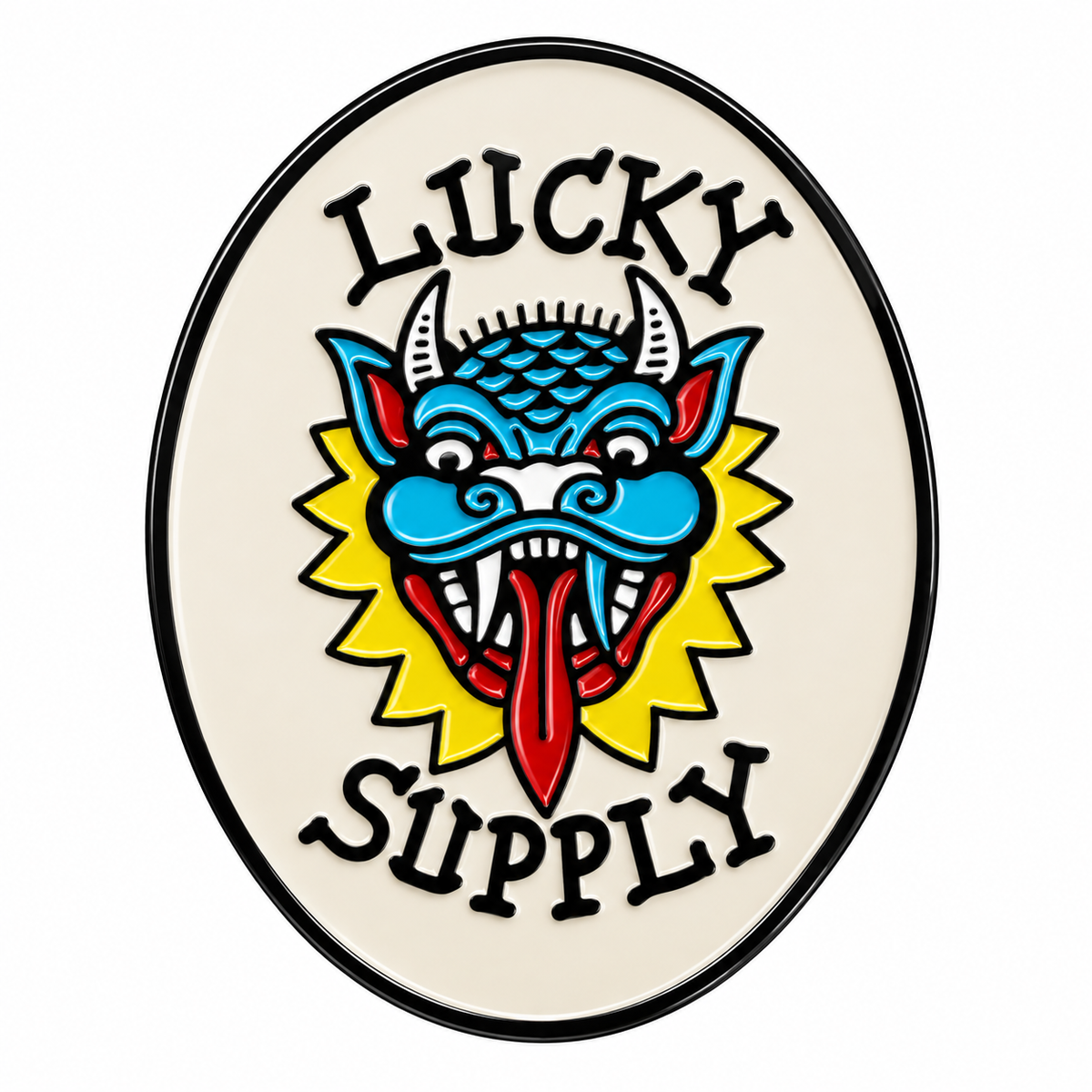 Lucky Supply x Brad Fink Dragon Enamel Pin