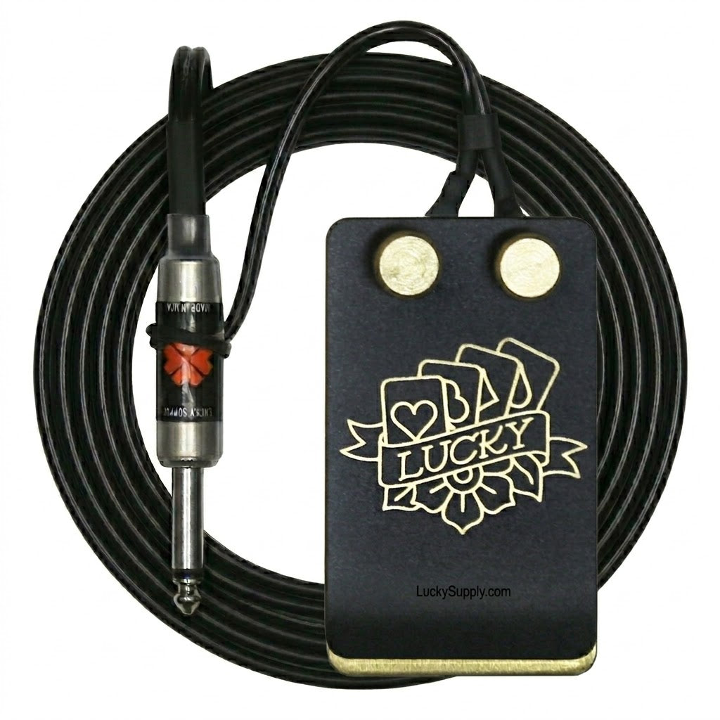 Lucky MFG Black Powder Coated Laser-Engraved Foot Switch