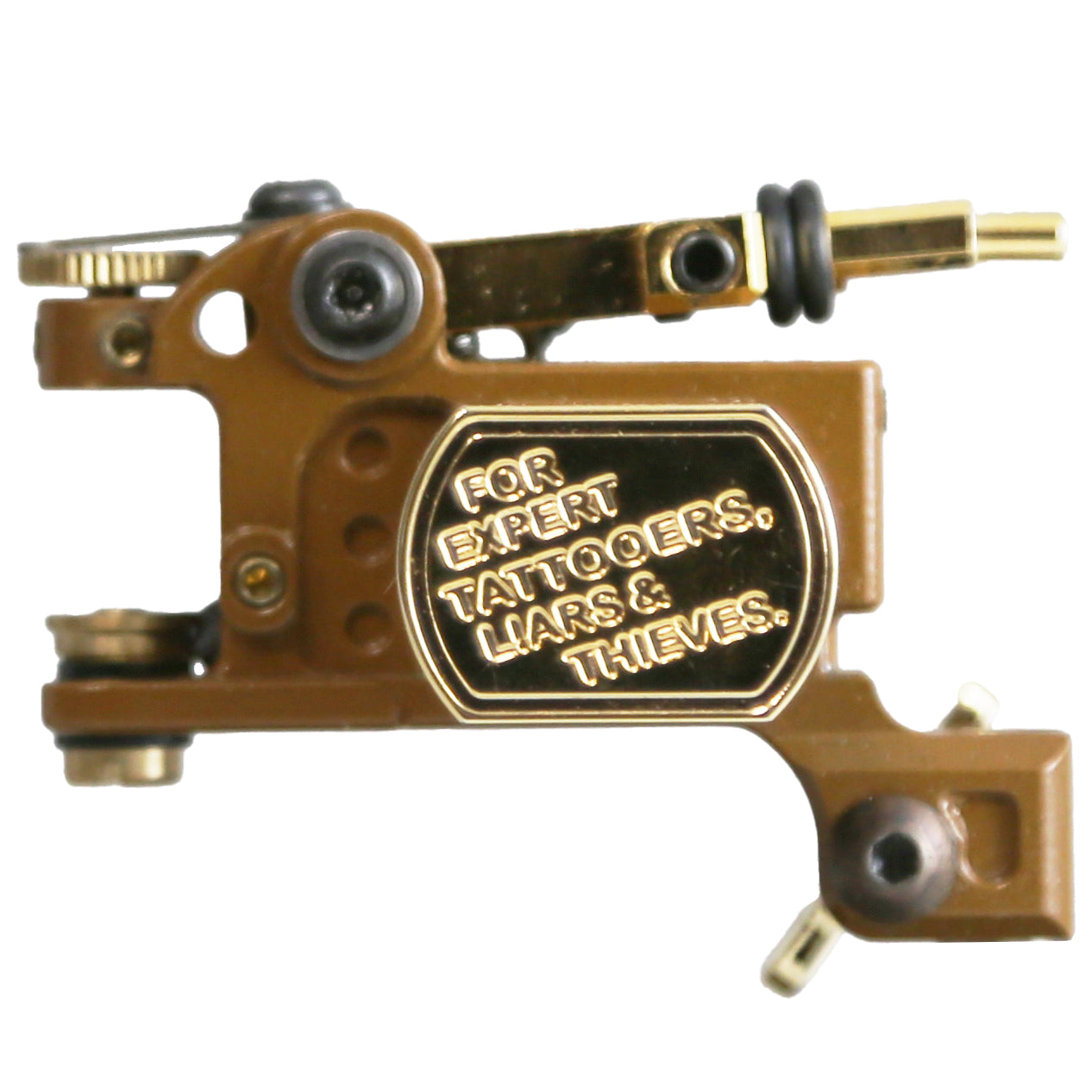 Dark Brown and Gold Shader Tattoo Machine by Martin Pintos P.